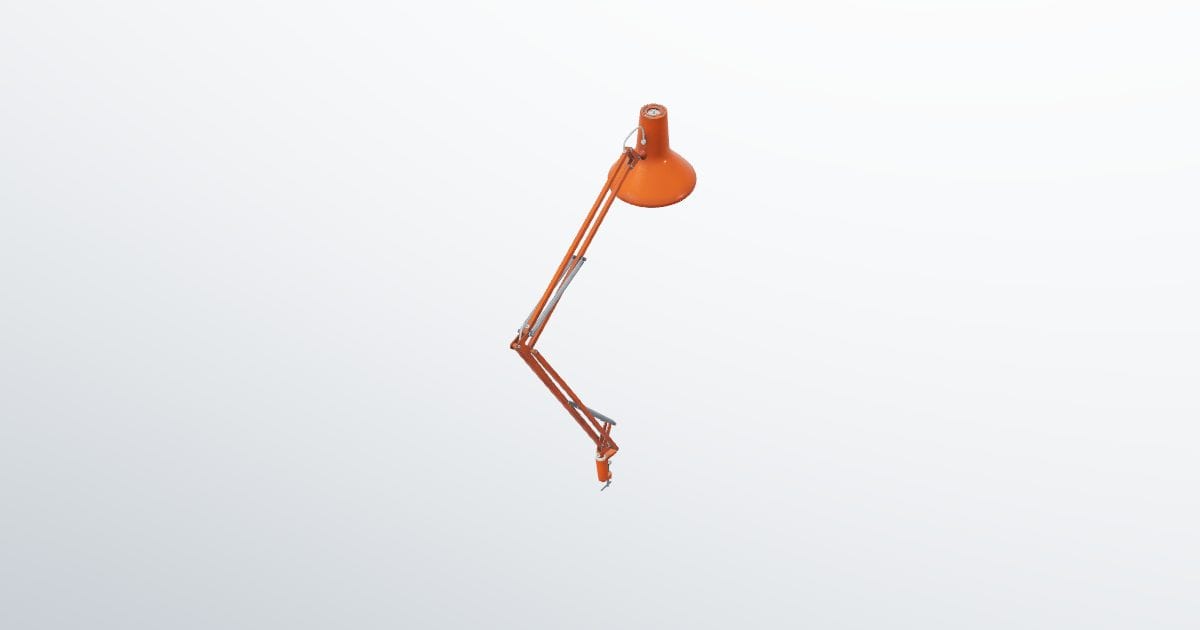 Clamp-mounted desk lamp