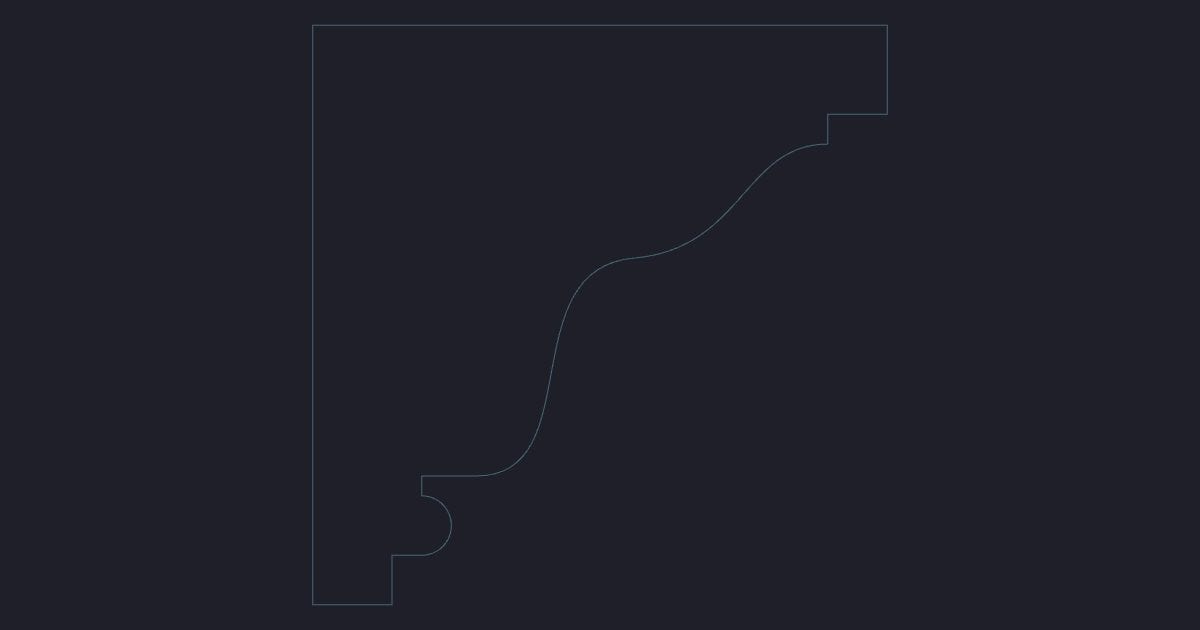 Classical crown - Moulding Profile and 1 m Extrusion