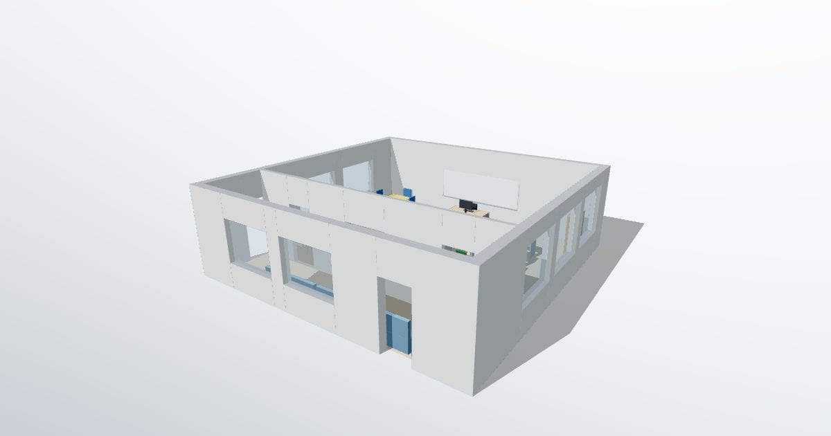 Classroom with corridor