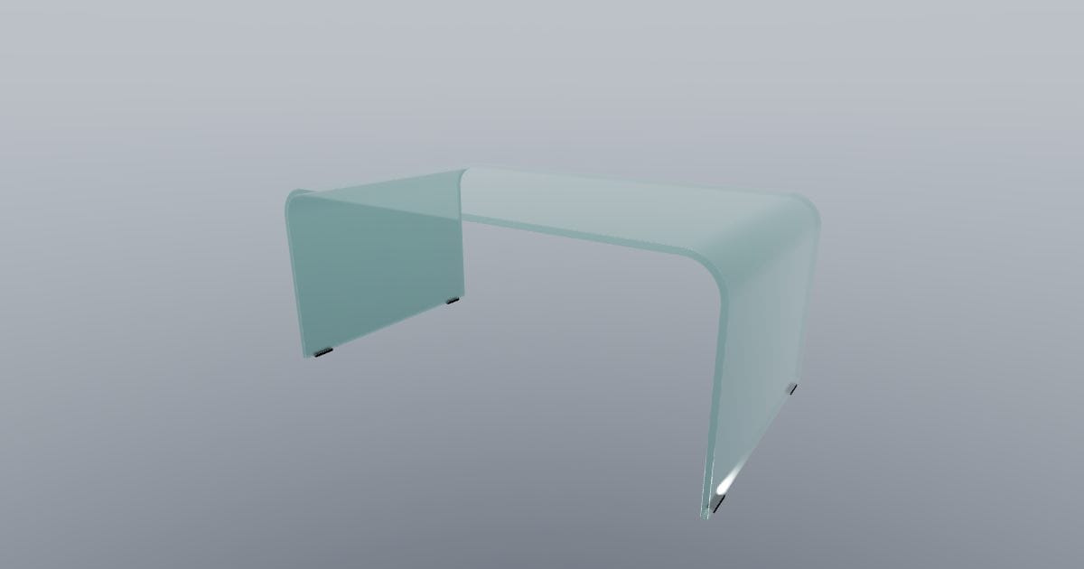 Clearfall - Waterfall Glass Coffee Table