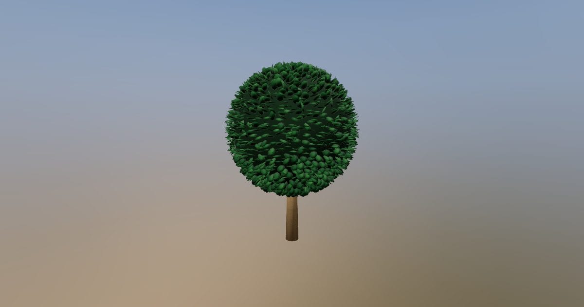 Clipped ball topiary