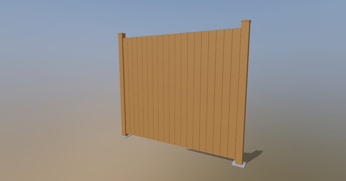 Close board fence - Original exterior CAD