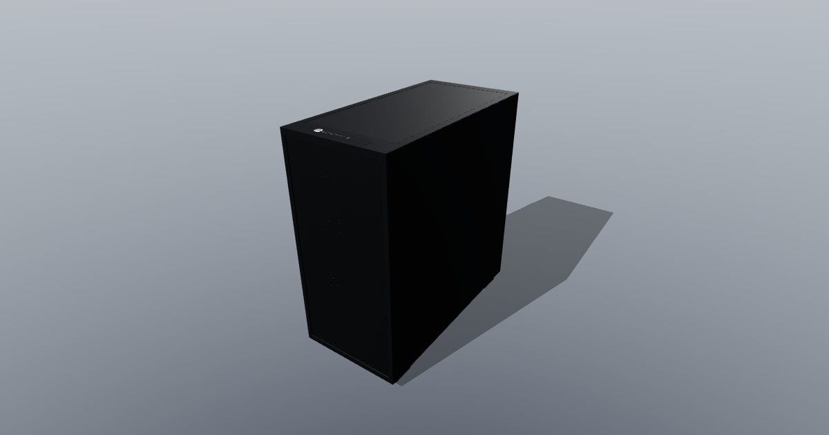 Closed mid-tower PC case