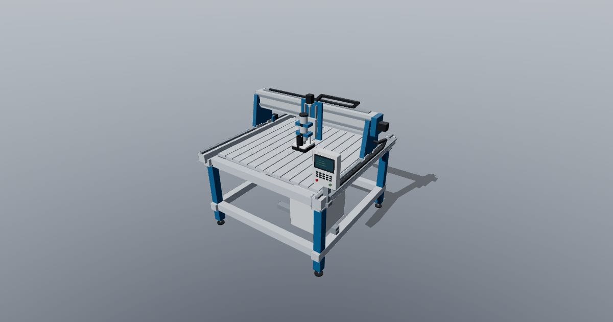 CNC router with 1200 x 1200 mm bed