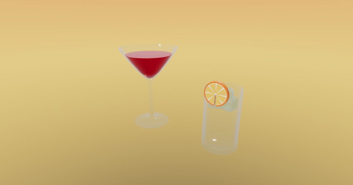 Cocktail glasses set