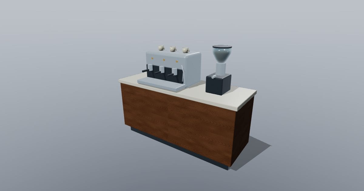 Coffee bar with espresso machine - Original Restaurant Furnishing