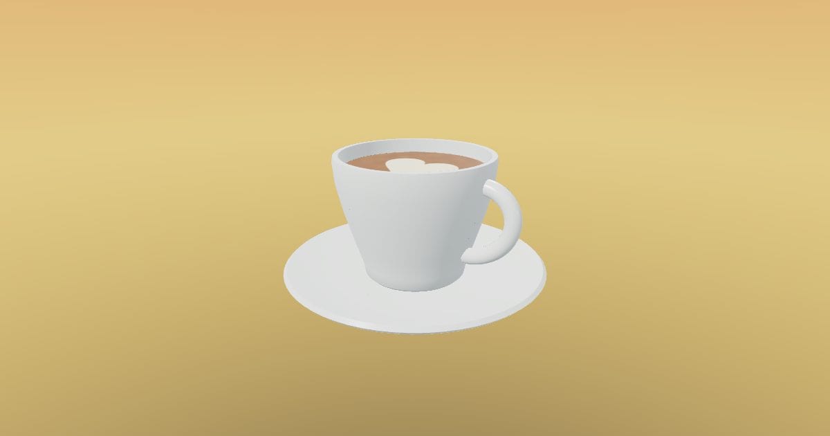 Coffee cup with latte art