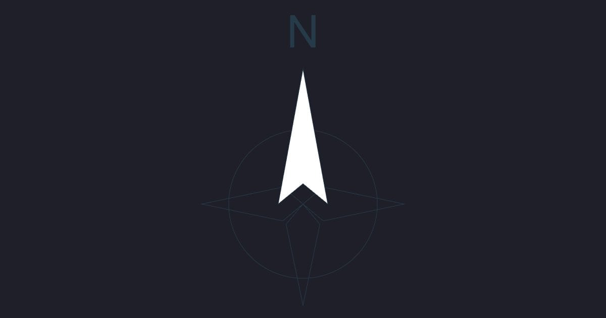 Compass north arrow - CAD Block