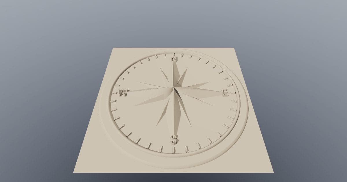 Compass rose medallion