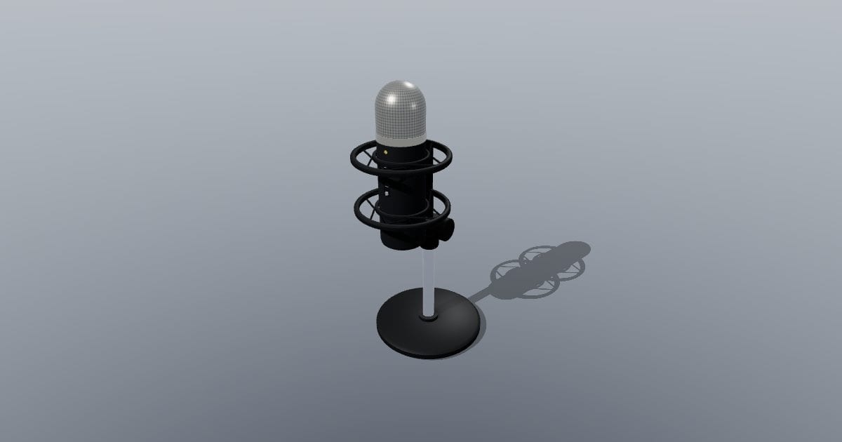 Condenser mic with shock mount