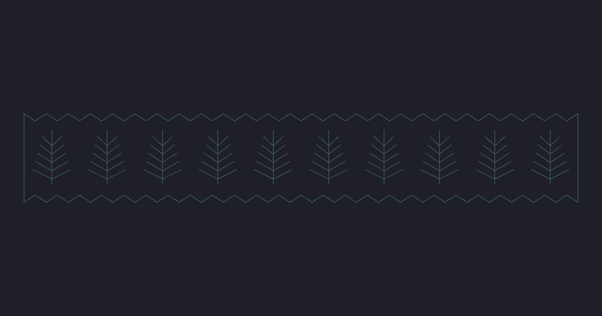 Conifer hedge long plan - CAD Block