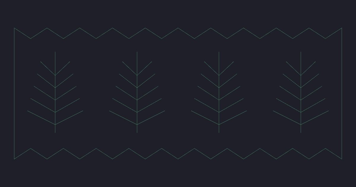 Conifer hedge short plan - CAD Block