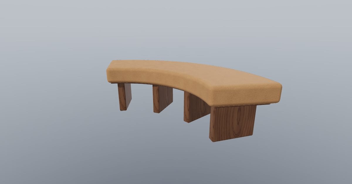 Contour - Curved Reception Bench
