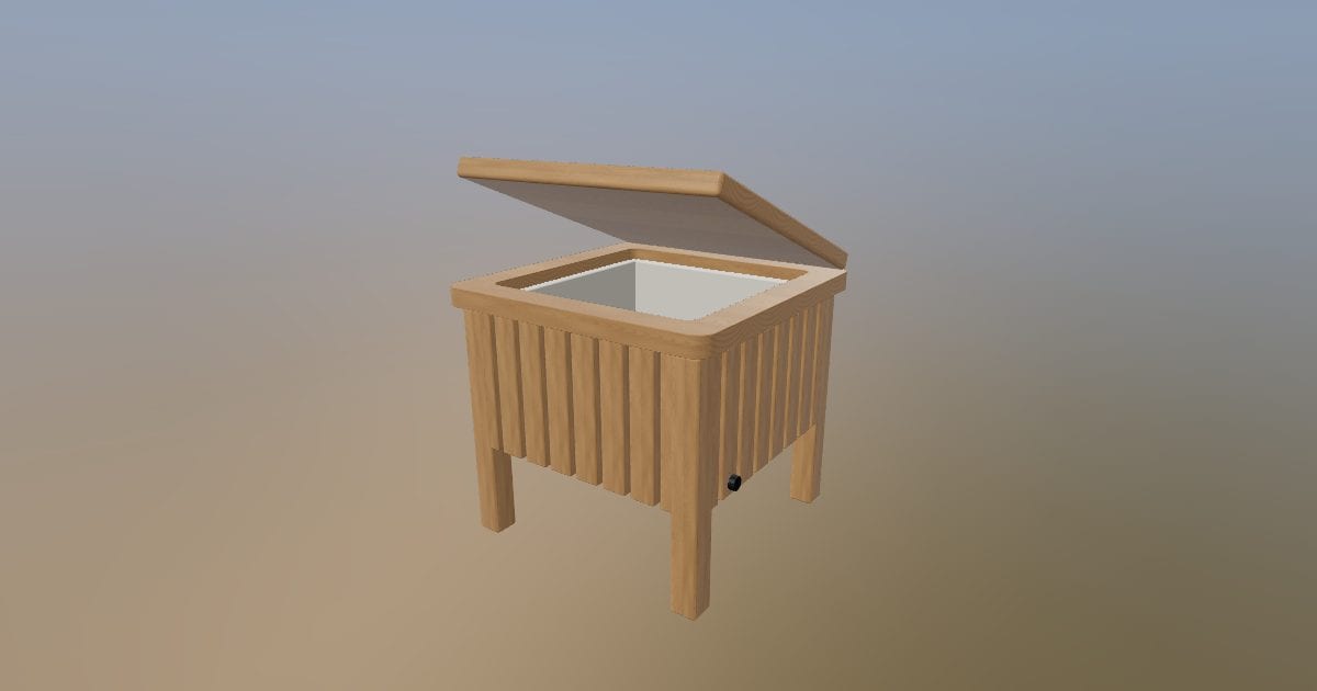 Cooler side table - Outdoor Cooler Table