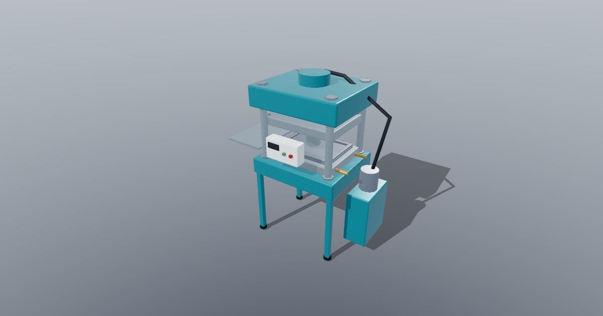 Cooling press for recycled HDPE panels
