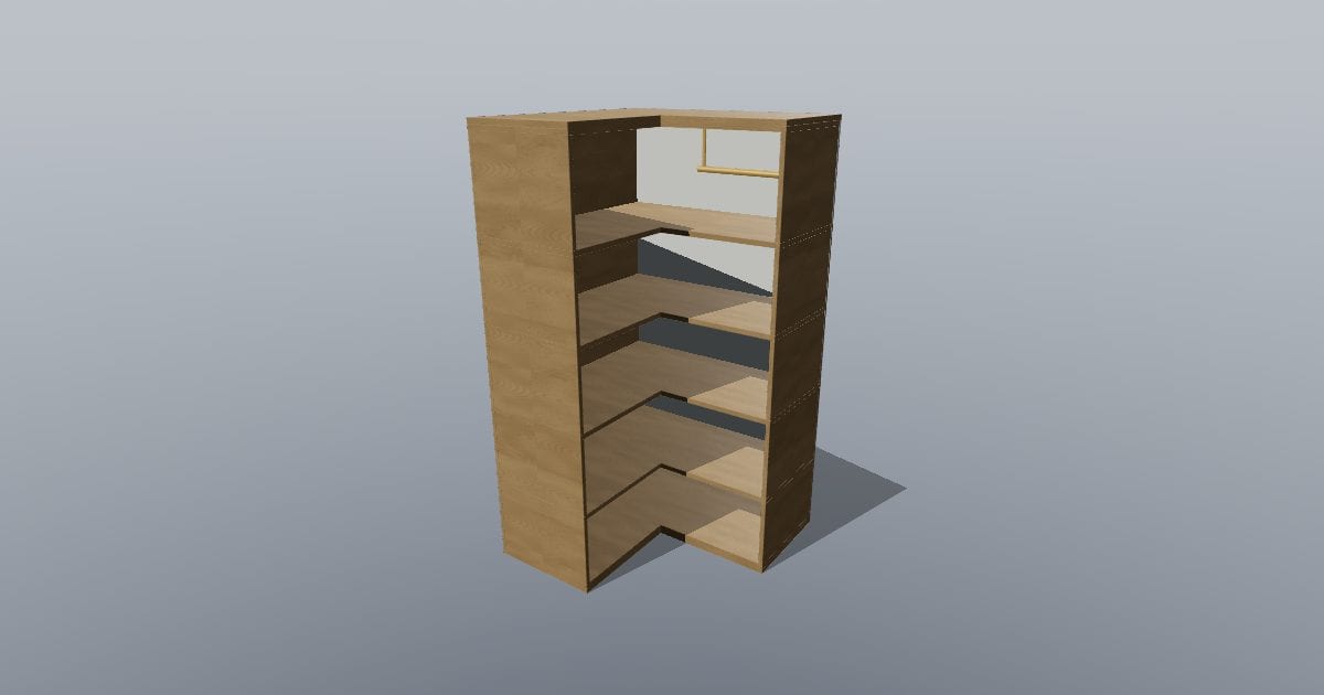 Corner closet module - Original Interior Furnishing