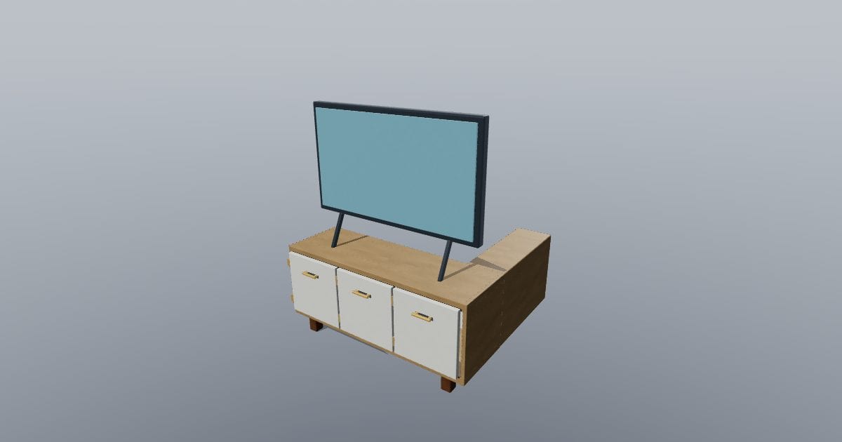 Corner media cabinet - Original Interior Furnishing