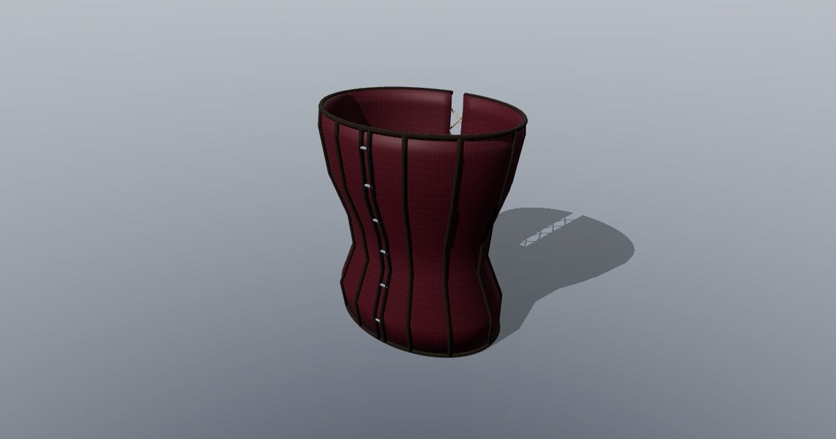 Corset with lacing
