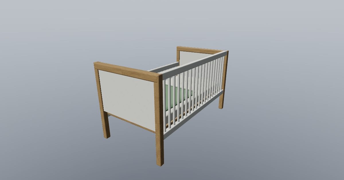 Cot bed - Original Interior Furnishing