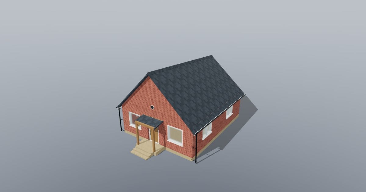 Cottage with pitched roof