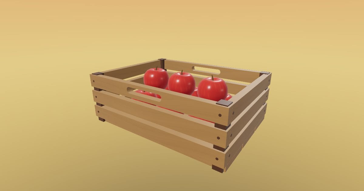 Crate of apples
