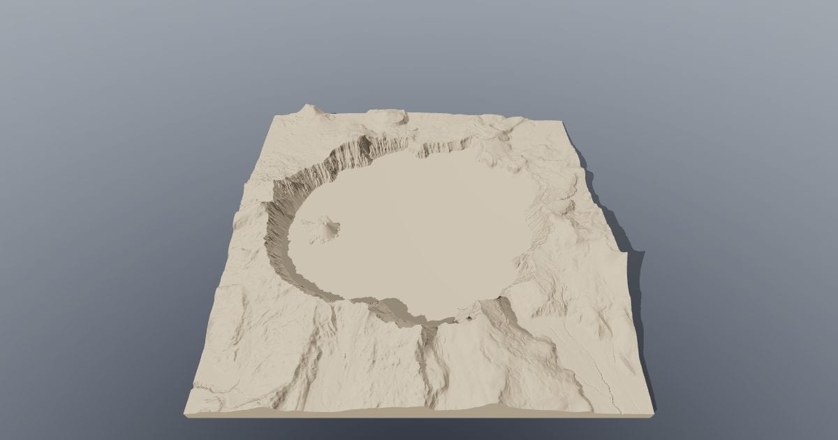 Crater Lake terrain relief