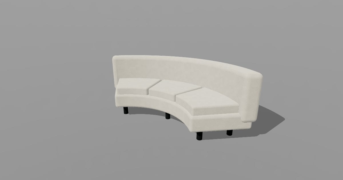 Crescent - Curved Boucle Sofa