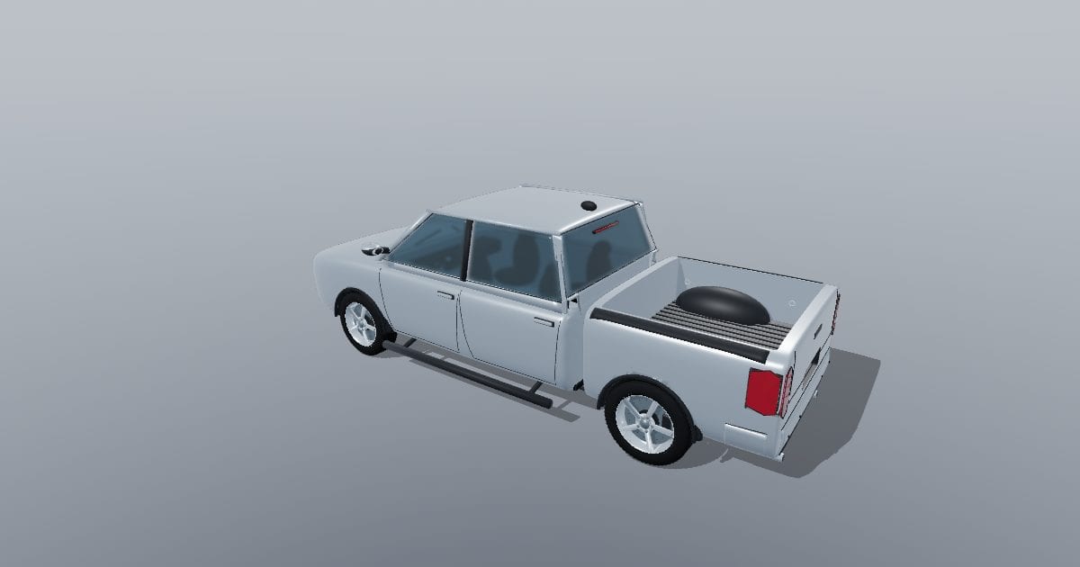 Crew-cab pickup with open bed