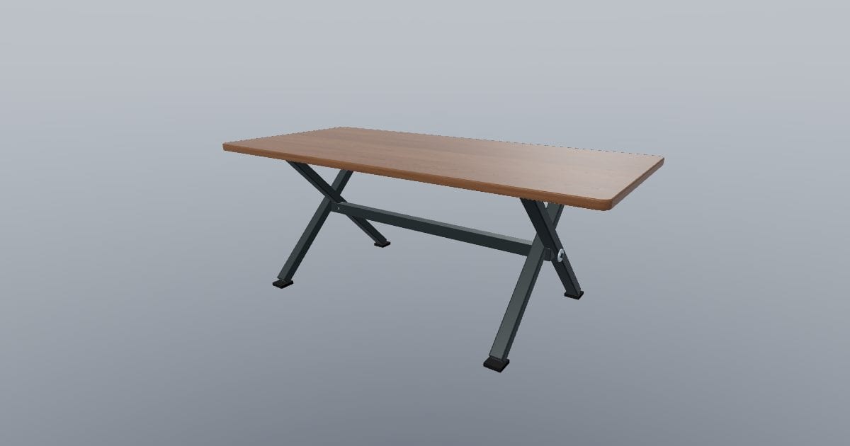 Crossbeam - Cross-Leg Dining Table