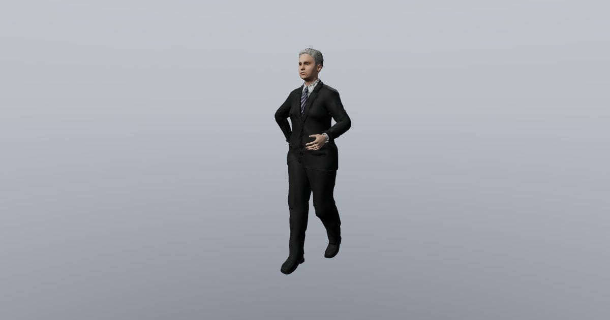 Crossing step - 3D Person, Walking
