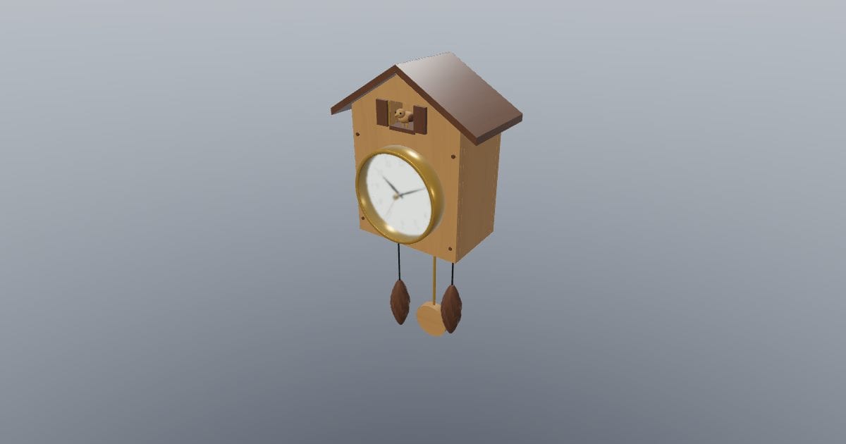 Cuckoo-style wall clock