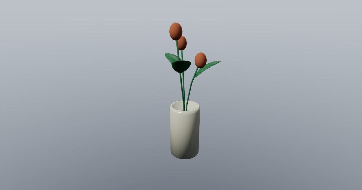 Cylinder vase with stems - Original Interior Decor
