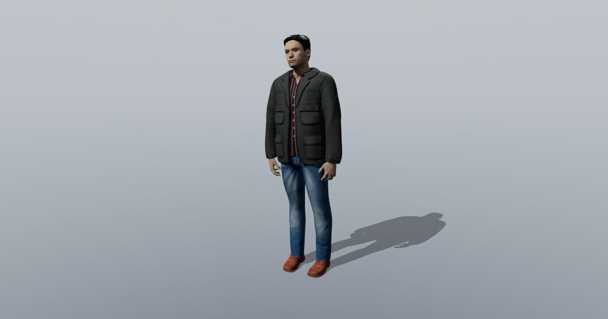 Daniel - 3D Person, Standing, casual