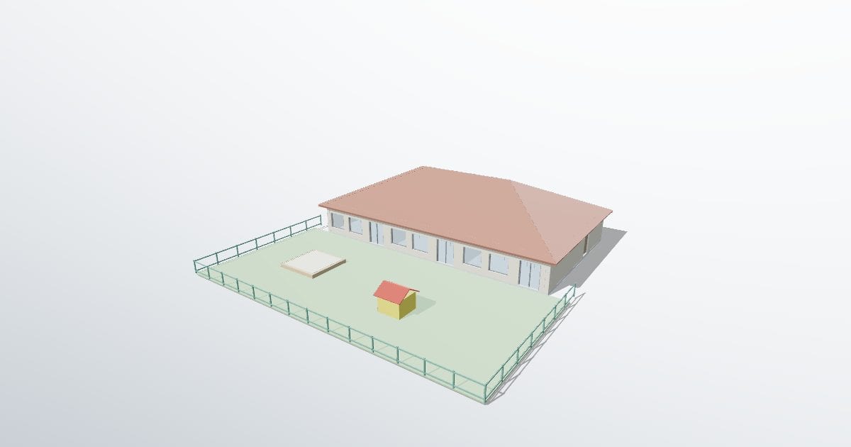 Daycare centre with playground (ifcXML)