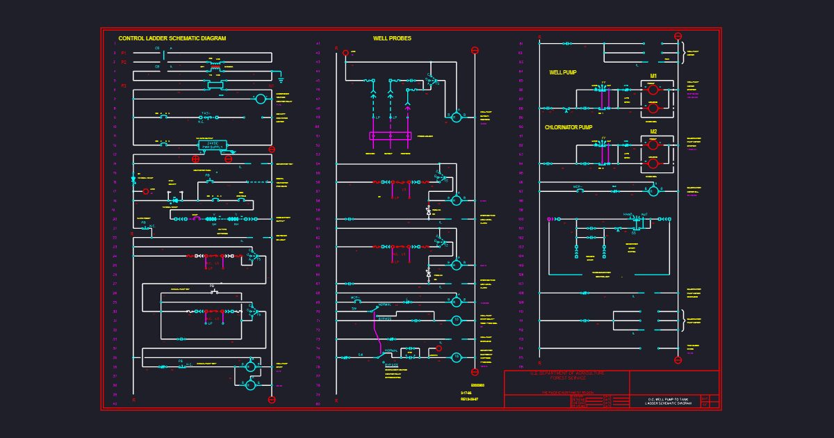 DC Well Pump To Tank Ladder Schematic Diagram (USFS E0000900)