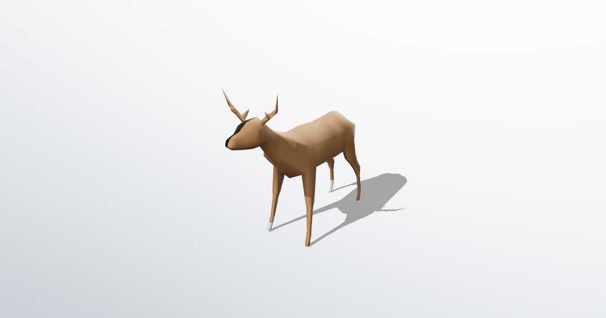 Deer, low poly