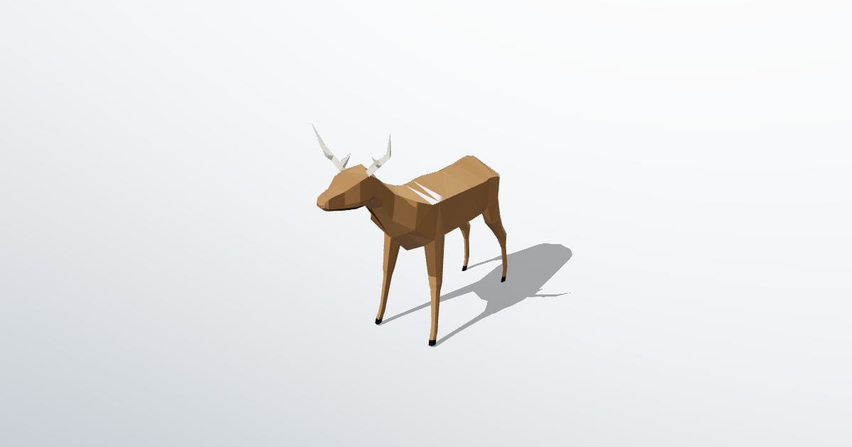 Deer, low poly (Blender)