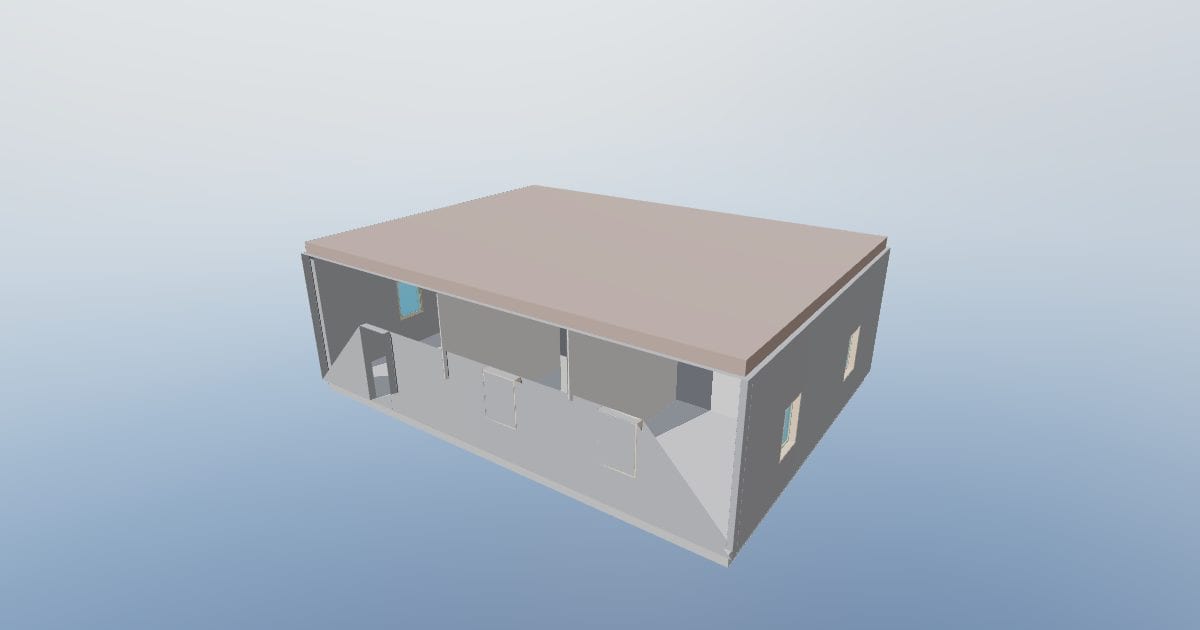 Demo building — 40×30 ft floor