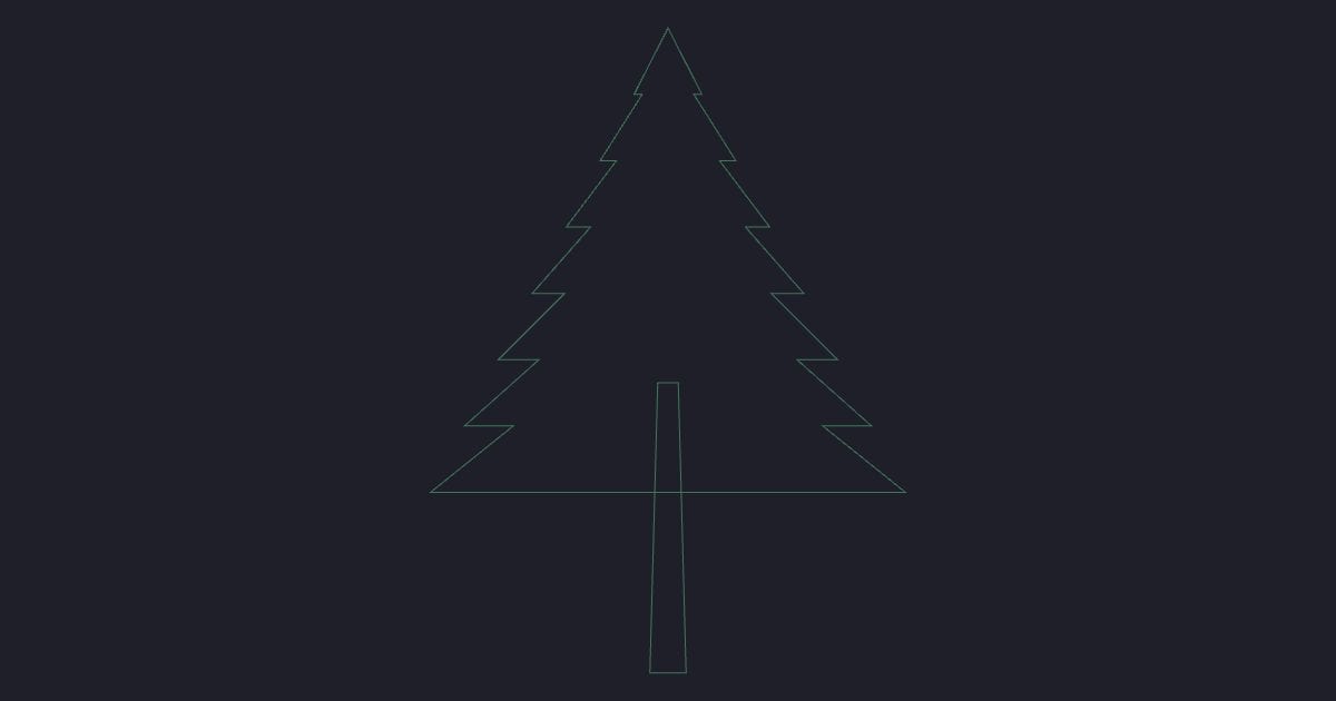 Dense conifer medium elevation - CAD Block