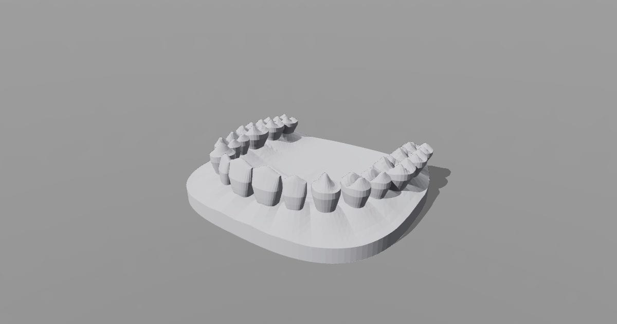 Dental arch study model