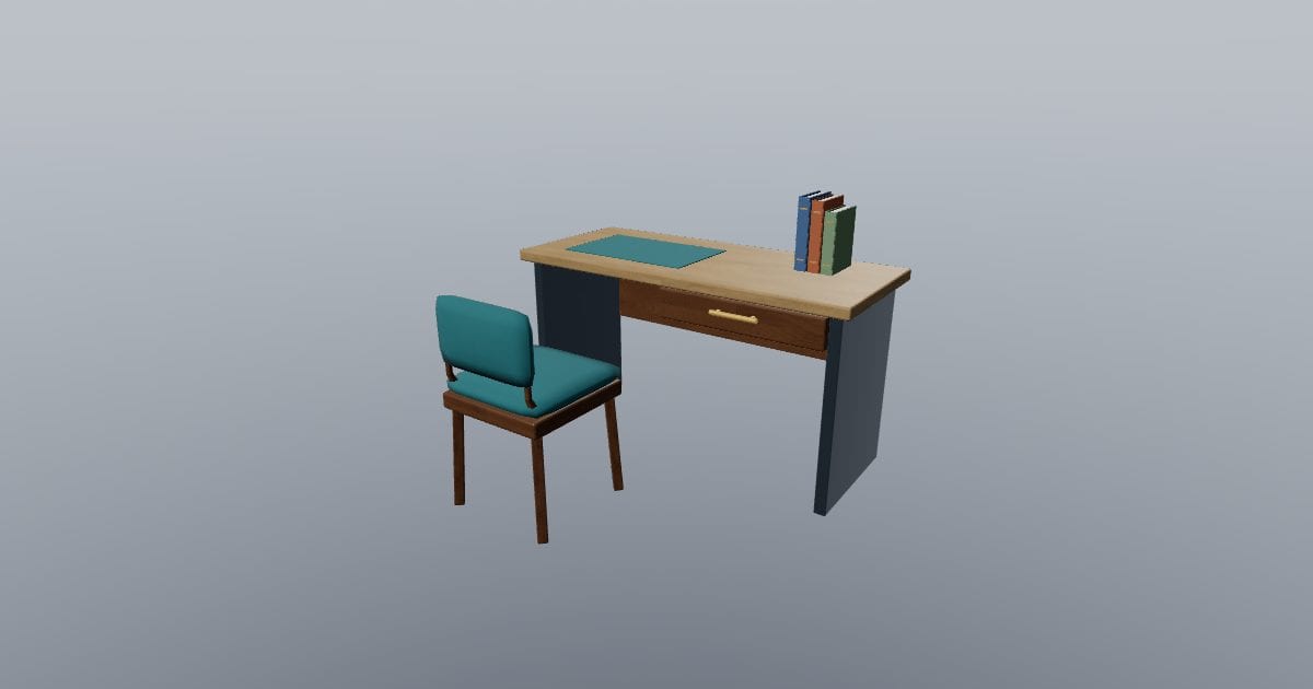 Desk with chair - Original Hotel Furnishing