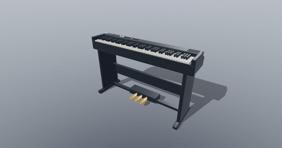 Digital piano with stand