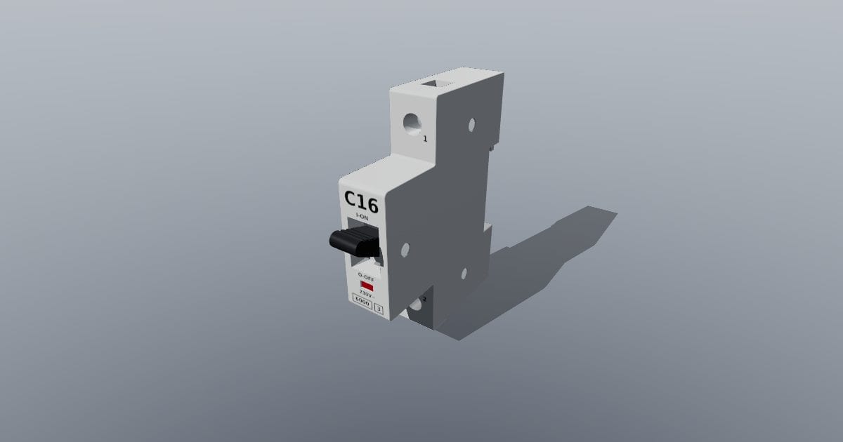 DIN-rail miniature circuit breaker MCB 1P C16