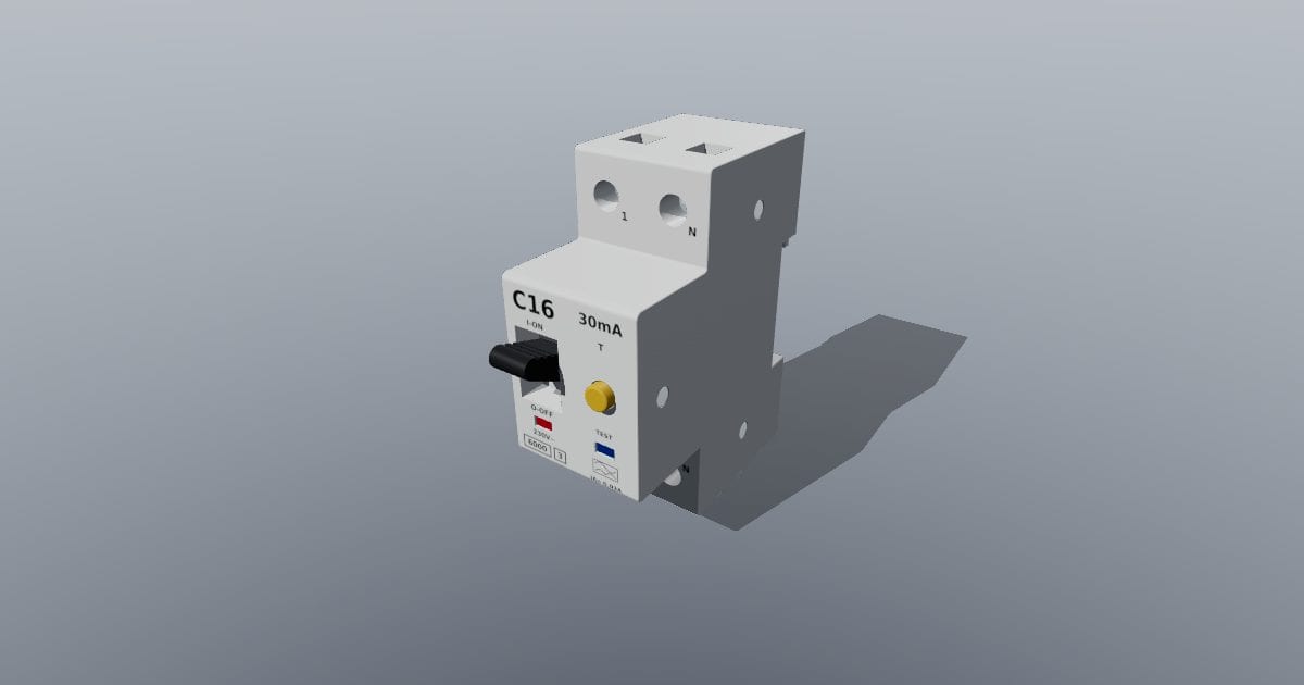 DIN-rail RCBO C16 30 mA