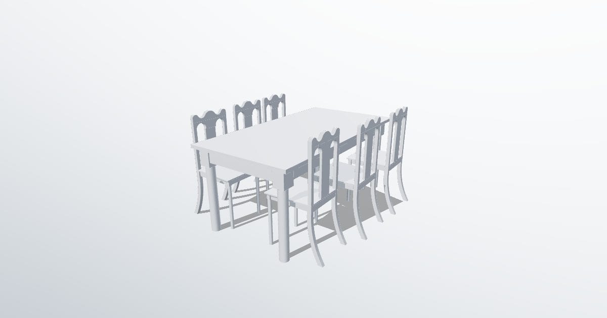 Dining table + chairs