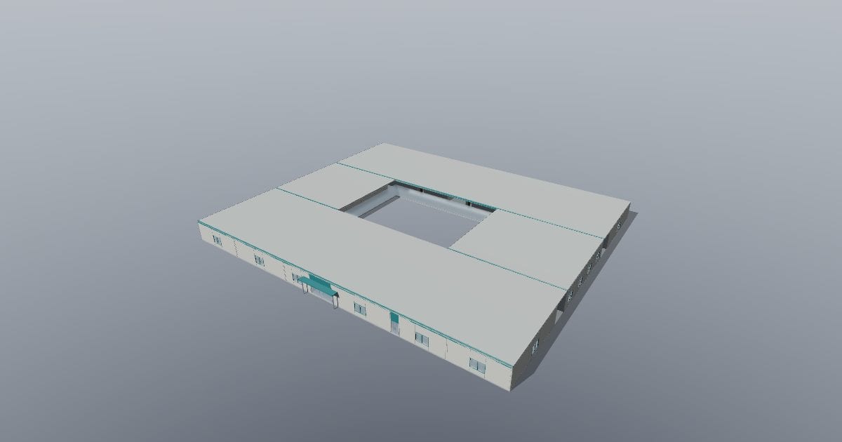 Dispensary / polyclinic 70 x 60 m massing