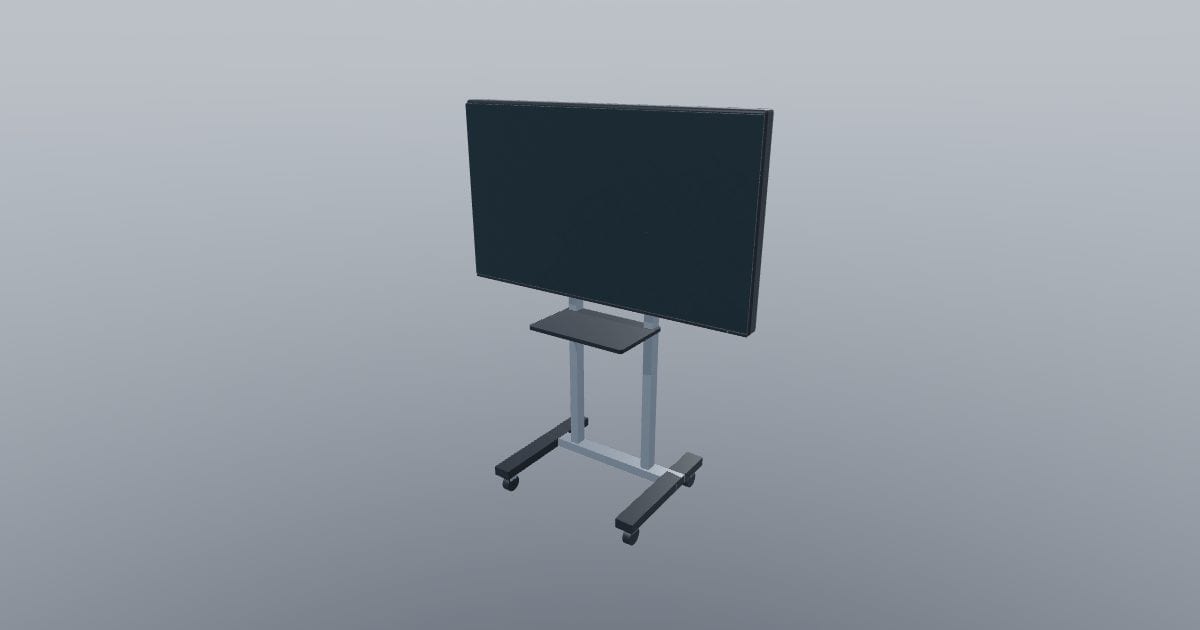 Display on mobile AV cart