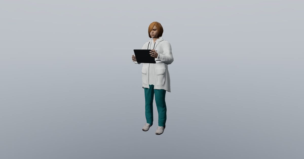 Doctor, patient notes - 3D Person, Healthcare