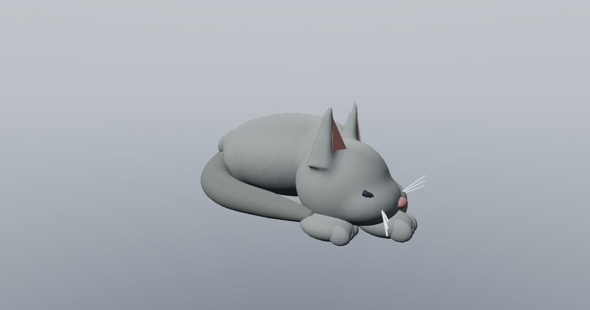 Domestic cat curled asleep