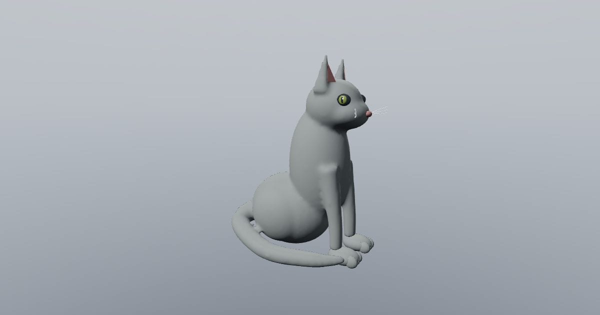 Domestic cat sitting